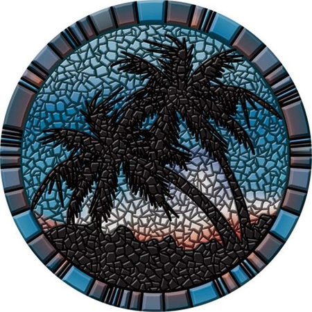 POOLMATS Palm Trees Poolsaic -blue- 29 inches 67B00-00029 67B00-00029